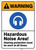 Warning: Hazardous Noise Area Hearing Protection Must Be Worn ANSI - Wall Sign
