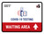 Covid-19 Testing Waiting Area With Icon Up Arrow Landscape - Wall Sign