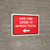 Drive-Thru Covid-19 Antibody Testing Left Arrow Red Landscape - Wall Sign