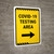 Covid-19 Testing Area Right Arrow Yellow Portrait - Wall Sign