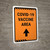 Covid-19 Vaccine Area Orange Up Arrow Portrait - Wall Sign