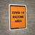 Covid-19 Vaccine Area Orange Portrait - Wall Sign