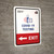 Covid-19 Testing Exit With Icon Left Arrow Portrait - Wall Sign
