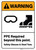 Warning: PPE Required Safety Glasses Steel Toes ANSI - Wall Sign