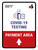 Covid-19 Testing Payment Area With Icon Up Arrow Portrait - Wall Sign
