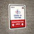 Covid-19 Testing Registration Area With Icon Down Arrow Portrait - Wall Sign