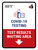 Covid-19 Testing Test Results Waiting Area With Icon Down Arrow Portrait - Wall Sign