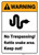 Warning: Rattlesnake Area Keep Out ANSI - Wall Sign