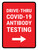 Drive-Thru Covid-19 Antibody Testing Red Right Arrow Portrait - Wall Sign