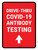 Drive-Thru Covid-19 Antibody Testing Red Up Arrow Portrait - Wall Sign