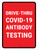 Drive-Thru Covid-19 Antibody Testing Red Portrait - Wall Sign