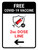 Free Covid-19 Vaccine 2nd Dose Left Arrow Portrait - Wall Sign