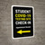 Student Covid-19 Testing Check In Left Arrow Portrait - Wall Sign