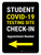 Student Covid-19 Testing Check In Left Arrow Portrait - Wall Sign