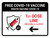 Free Covid-19 Vaccine 1st Dose Left Arrow Bilingual Spanish Landscape - Wall Sign