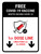 Free Covid-19 Vaccine 1st Dose Down Arrow Bilingual Spanish Portrait - Wall Sign