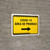 Covid-19 Testing Area Yellow Right Arrow Spanish Landscape - Wall Sign