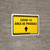 Covid-19 Testing Area Yellow Up Arrow Spanish Landscape - Wall Sign