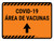 Covid-19 Vaccine Area Orange Up Arrow Spanish Landscape - Wall Sign