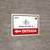 Covid-19 Testing Entrance With Icon Left Arrow Spanish Landscape - Wall Sign