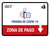 Covid-19 Testing Payment Area With Icon Down Arrow Spanish Landscape - Wall Sign