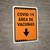 Covid-19 Vaccine Area Orange Down Arrow Spanish Portrait - Wall Sign