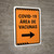 Covid-19 Vaccine Area Orange Right Arrow Spanish Portrait - Wall Sign