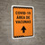 Covid-19 Vaccine Area Orange Up Arrow Spanish Portrait - Wall Sign
