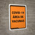 Covid-19 Vaccine Area Orange Spanish Portrait - Wall Sign