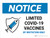 Notice: Limited Covid-19 Vaccines By Invitation Only Landscape - Wall Sign