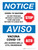Notice: Stop Have You Scheduled Your Second Vaccine Bilingual Spanish Portrait - Wall Sign