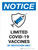 Notice: Limited Covid-19 Vaccines By Invitation Only Portrait - Wall sign