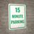15 Minute Parking Portrait - Wall Sign