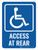 Access At Rear Portrait - Wall Sign