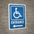 Accessible Entrance (Left Arrow) with Icon Portrait - Wall Sign