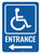 Accessible Entrance (Left Arrow) with Icon Portrait - Wall Sign