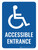 Accessible Entrance with Icon Portrait - Wall Sign