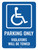 Accessible Parking Only Portrait - Wall Sign