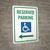 Accessible Reserved Parking (Left Arrow) Portrait - Wall Sign