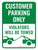 Customer Parking Only Violators Must Be Towed Portrait - Wall Sign