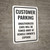 Customer Parking Violators Towed Portrait - Wall Sign