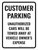 Customer Parking Violators Towed Portrait - Wall Sign
