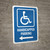 Handicapped Parking (Left Arrow) Portrait - Wall Sign