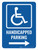 Handicapped Parking (Right Arrow) Portrait - Wall Sign