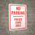 No Parking Police Cars Only Portrait - Wall Sign