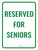 Reserved For Seniors Portrait - Wall Sign