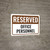 Reserved Office Personnel Landscape - Wall Sign