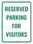 Reserved Parking For Visitors Portrait - Wall Sign