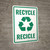 Bilingual Spanish Recycle with Icon Portrait - Wall Sign