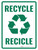 Bilingual Spanish Recycle with Icon Portrait - Wall Sign